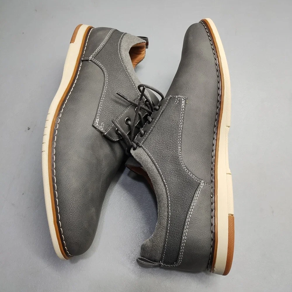Madden Lopiut Oxford Shoes Mens Size 11.5 Gray Lightweight Comfort Almond Toe